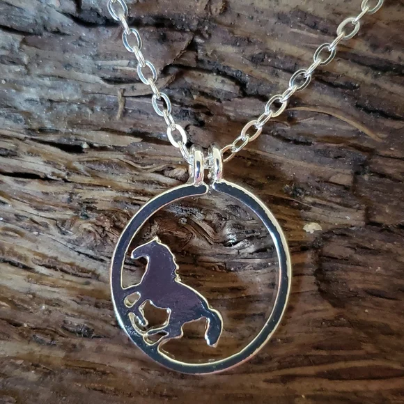 Dainty Horse Necklace. Cowgirl Western Country Rodeo Ranch Vaqueras Pony Cowboy - Picture 4 of 12